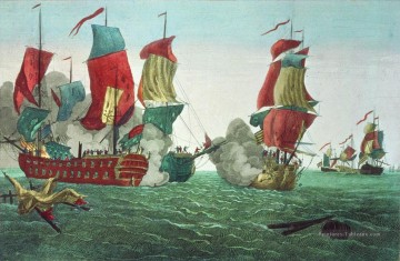  guerre Peintre - bataille navale de Navire de guerre